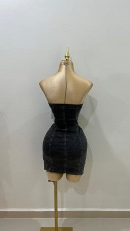 Vestido denim strapple