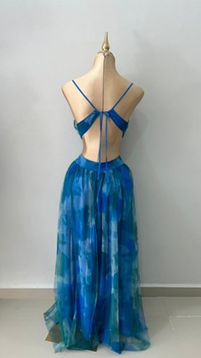 Vestido azul largo