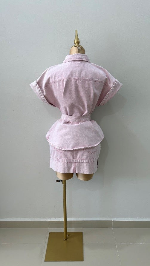 Set pink falda