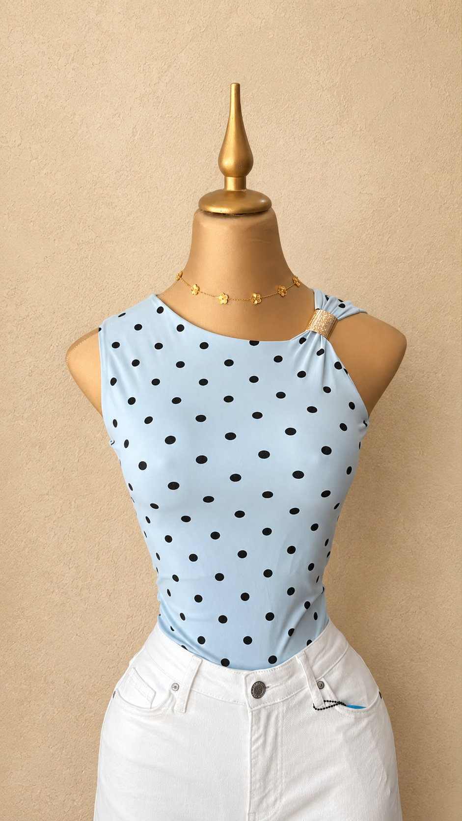 PANTIBLUSA POLKADOTS AZUL