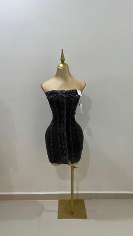 Vestido denim strapple