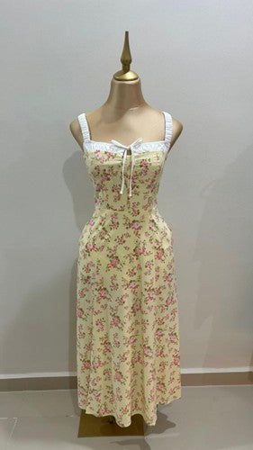 Vestido flores amarillo