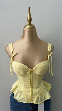 Blusa amarilla corset