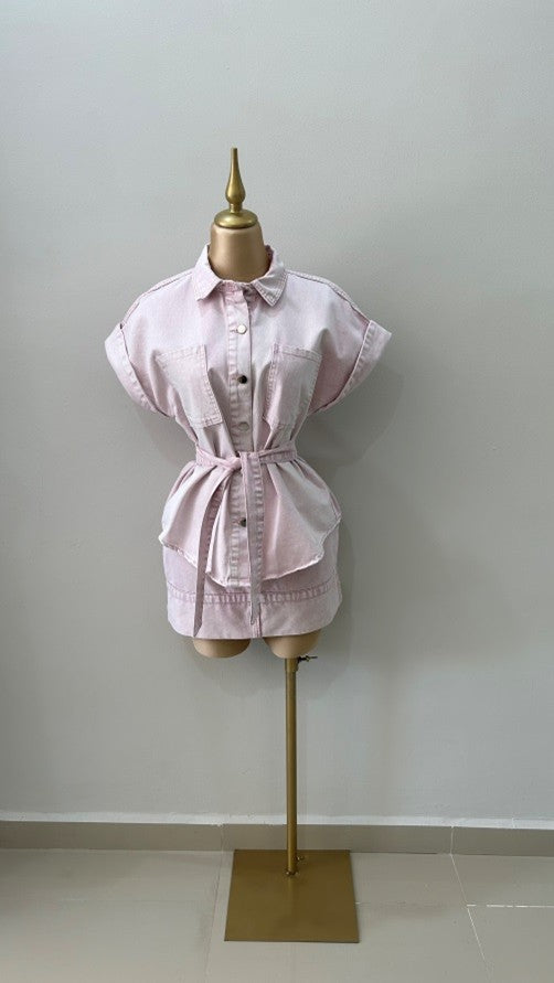 Set pink falda
