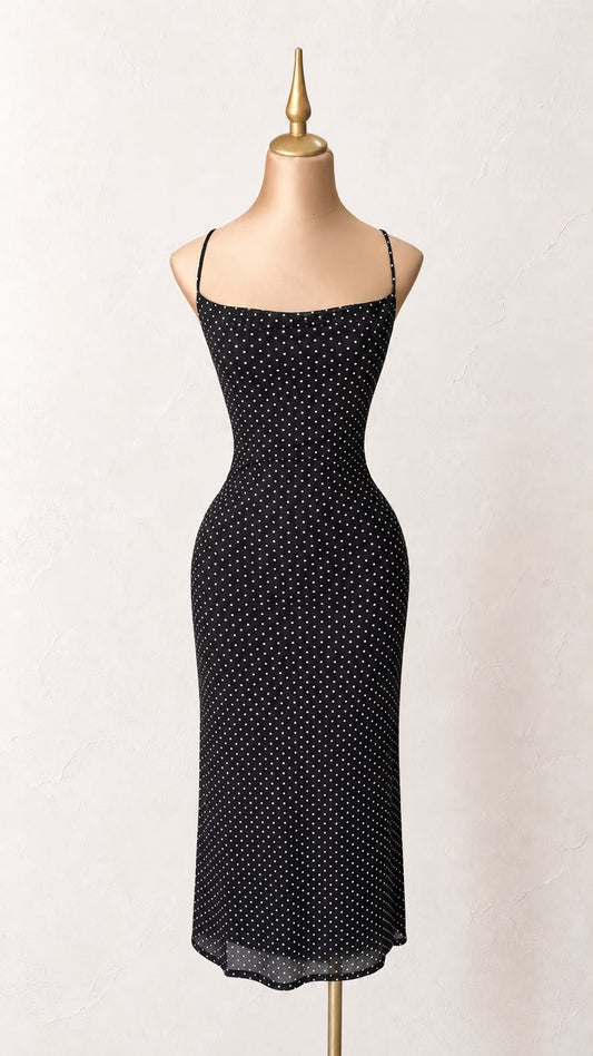 VESTIDO DE NOCHE POLKADOTS