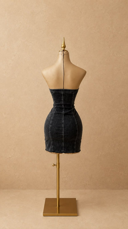 VESTIDO MEZCLILLA STRAPPLES