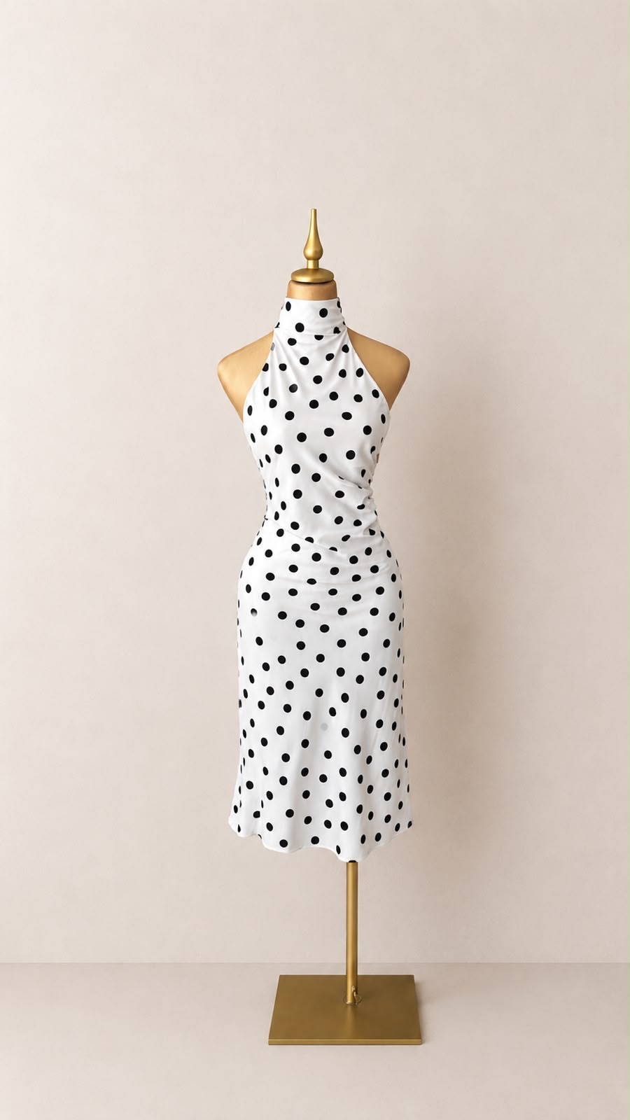 VESTIDO HALTER POLKADOTS